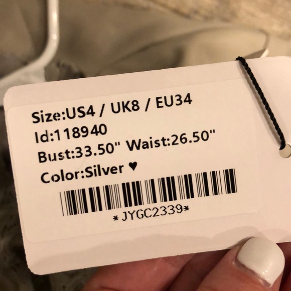 NWT JJ’s house grey dress - Picture 6 of 8